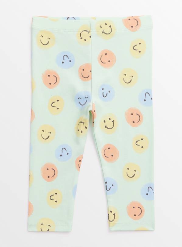 Smiley Face Printed Leggings Up to 3 mths